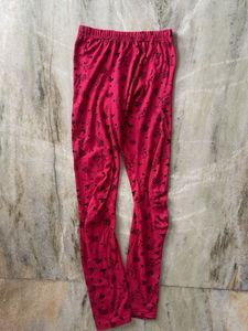 Red Patterned Leggings