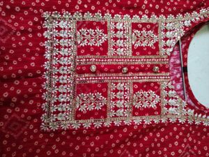 Red Bandhani Kurti