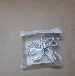Cute Crystal Bow Hair Clip