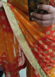 Bandhani Design Saree