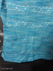 Blue Patterned Crop Top
