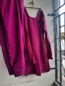 Wine Kurta Set Women
