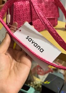 SAVANA Solid Box crossbody Bag
