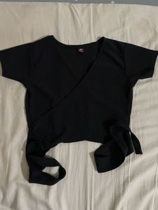 Black Wrap Top