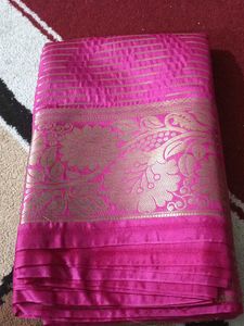 Pink Banarasi Silk Saree