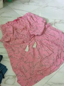 Pink Printed Cotton Top