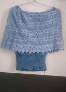 Off shoulder Denim Top