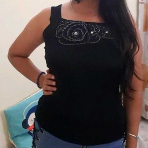 Black Party Wear New Sleeveless Top