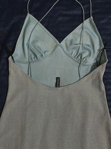 Silver Shimmer Mini Dress