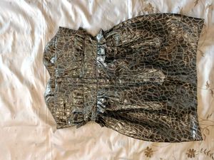Metallic Mini Dress/Snake Pattern