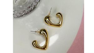 Gold Heart Hoop Earrings