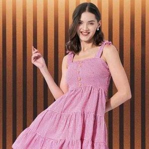 Pink Gingham Sundress