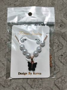Butterfly Pearl Jewelry Set