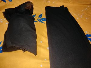 New Padded Crop Top With Black Fitted Skirt