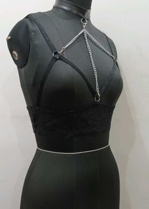 Black Chain Detail Bralette