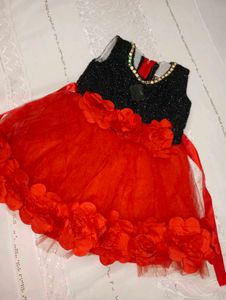 Red & Black Party Dress