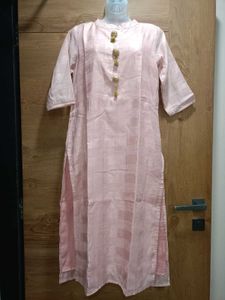🌸Pink Kurta With Pearl Tassels🌸