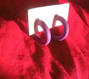 Purple Hoop Earrings