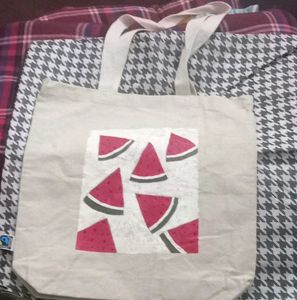 Hand-painted tote bag