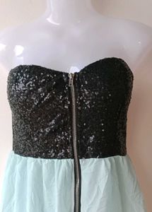 Stylish Strapless Hi-Lo Dress