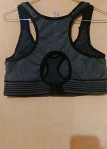 Gray Sports Bra