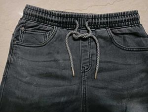 Grey Denim Joggers