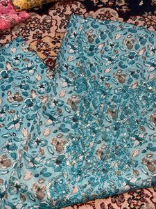 Floral Print Embroidered Fabric