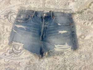 Denim Ripped Shorts For Women