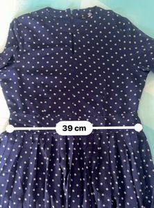 Navy Polka Dot Dress