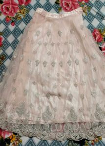Peach Peplum Lehenga