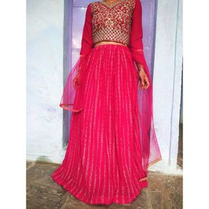 Pink Lehenga New