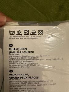 🛏️ IKEA KLANGLILJA Duvet Cover Set (Full/Queen)