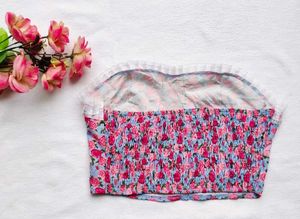 Shein : Floral Print Tube Top