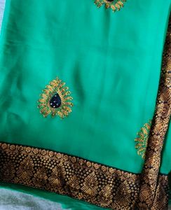 Beautiful Sea Green Saree 💙