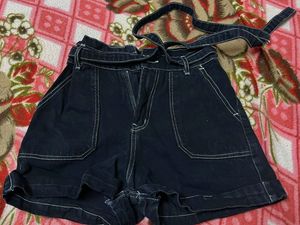 Denim High-Waisted Shorts