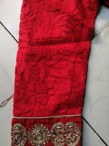 Red Embroidered Blouse