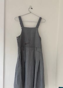 Cute Grey Pinafore Dress