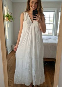 White Maxi Dress (without belt)
