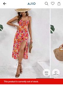 Floral Slit Midi Dress