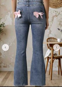 SHEIN BRAND Boot Cut Blue Denim Jeans