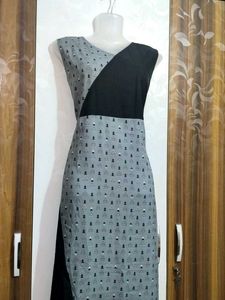 Stylish Grey Printed Dress