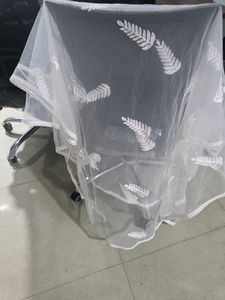🎉🎉🎉Sale Price_White Embroidered Net Dupatta