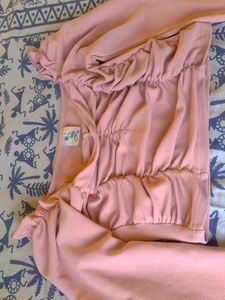 Peach Ruched Crop Top