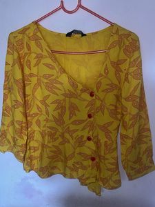 Yellow Floral Top