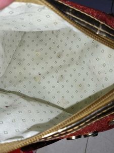 Burgundy Velvet Studded Clutch