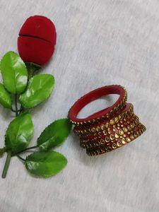 Red &amp; Gold Bangles