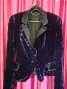 Purple Velvet Imported Blazer