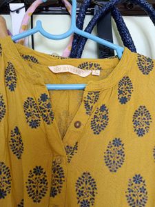 Mustard Floral Maxi Dress