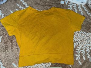 Mustard Twist Front T-Shirt