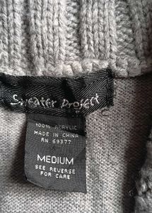 Gray Short Sleeve Sweater Top